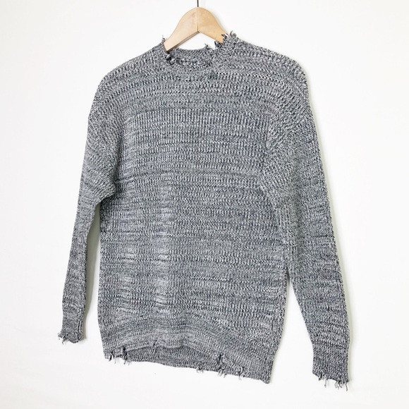 Pistola gray heathered distressed, crewneck sweater - Picture 7 of 10
